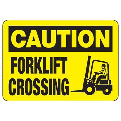 Caution Forklift Crossing Sign | Emedco