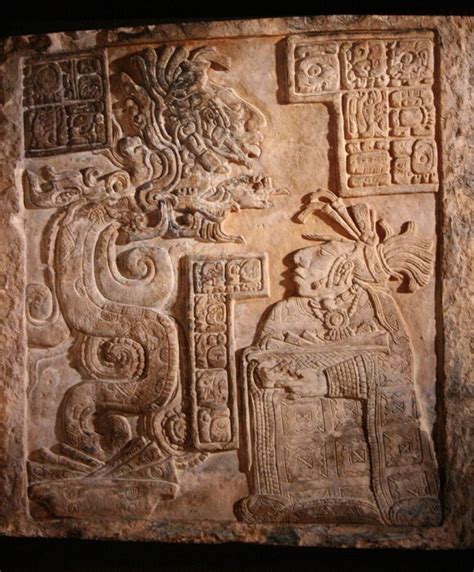 Quetzalcoatl Depicted As Serpent God Maya Site Of Yaxchilan Mexico