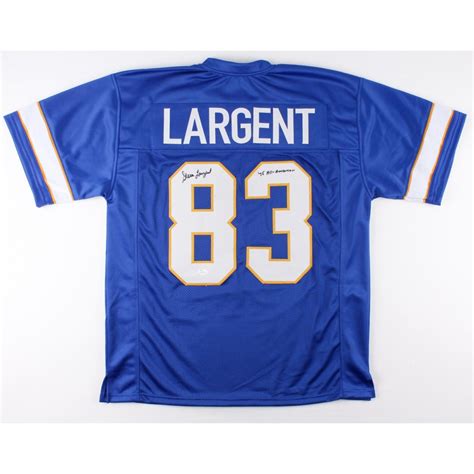 Steve Largent Signed Tulsa Golden Hurricanes Jersey Inscribed 75 All