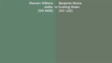 Sherwin Williams Jadite Sw 6459 Vs Benjamin Moore Cushing Green Hc