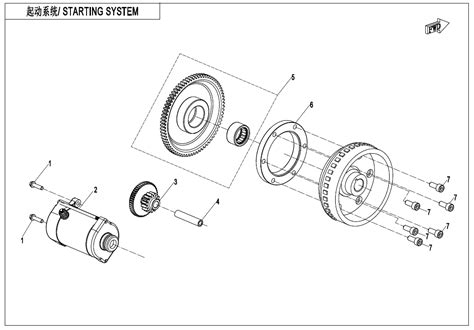 Diagram 2023 CFMoto UFORCE 600 CF600UZ STARTING SYSTEM E09