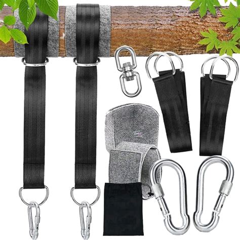 2pcs For Trees Hammock Straps Protection Padding Carabiners Swing