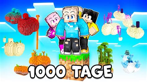 1000 TAGE auf EINEM BLOCK Überleben in Minecraft YouTube