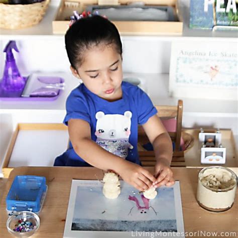 Montessori Inspired Playdough Math Activities For Winter {free