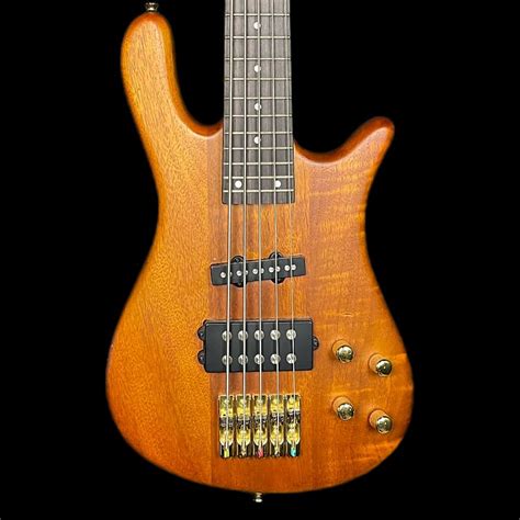 Sx Electric Bass Arched Body 5 String Natural Reverb