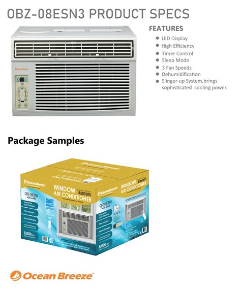 Ocean Breeze Btu Window Air Conditioner With Off