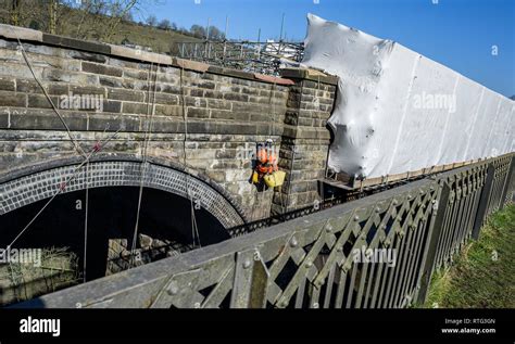 The Old Viaduct Bridge At Millers Dale Derbyshire In The Peak District