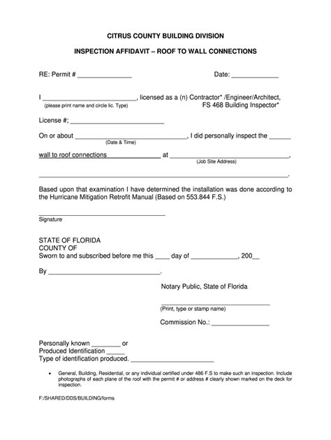 Inspection Affidavit Form Fill Out Sign Online Dochub