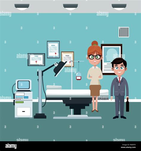 Doctors office cartoon Stock Vector Image & Art - Alamy