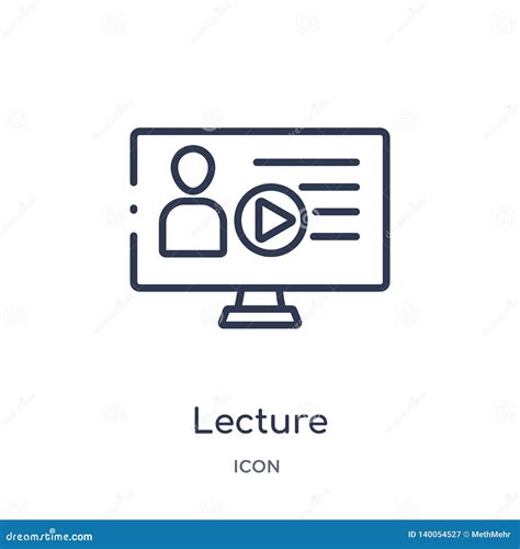 Linear Lecture Icon From Elearning And Education Outline Collection