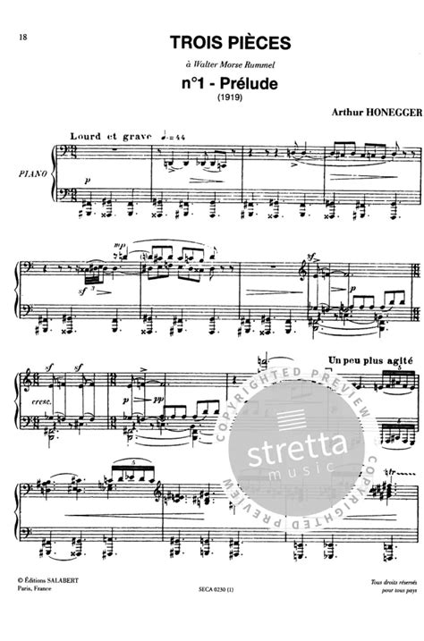 Intégrale Des Oeuvres pour Piano von Arthur Honegger im Stretta Noten