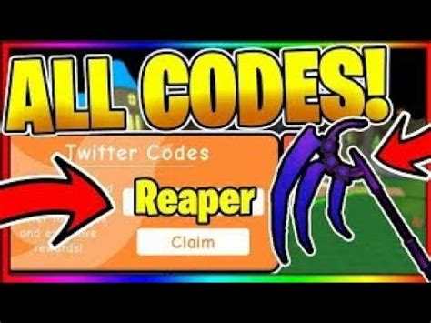 ALL THE NEW WORKING CODES In REAPER SIMULATOR 2 Roblox YouTube