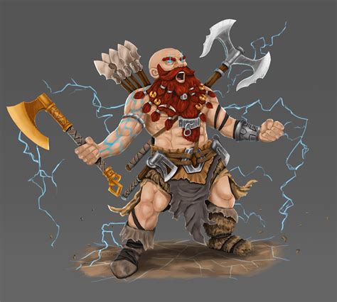 [Art] Dwarf Barbarian, Path of the Storm Herald : r/DnD