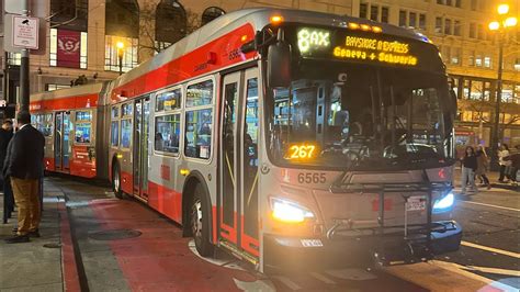 San Francisco Muni 2016 New Flyer Xcelsior Xde60 6565 On Route 8ax