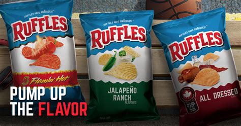 Ruffles Flame Grilled Cheeseburger Potato Chips Potato Chip Flavors