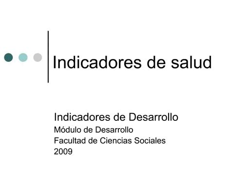 Ppt Indicadores De Salud Powerpoint Presentation Free Download Id