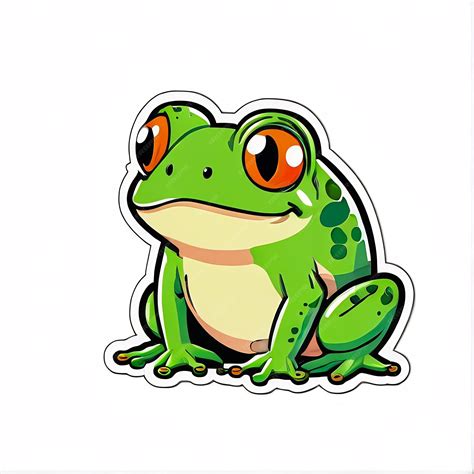 Premium Photo Cute Frog Stickers Cartoon 3d Frogs Cartoon