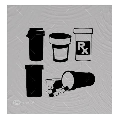 Pill Bottle Clipart Etsy