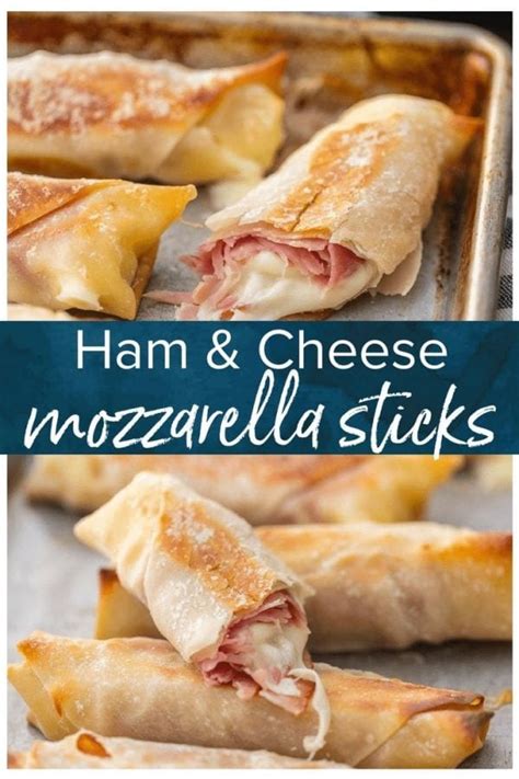 Ham and Mozzarella Cheese Sticks (Baked Ham and Cheese Sticks) Recipe ...