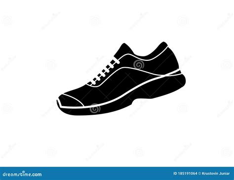 Sport Shoe Icon Silhouette Stock Vector Illustration Of Isolated