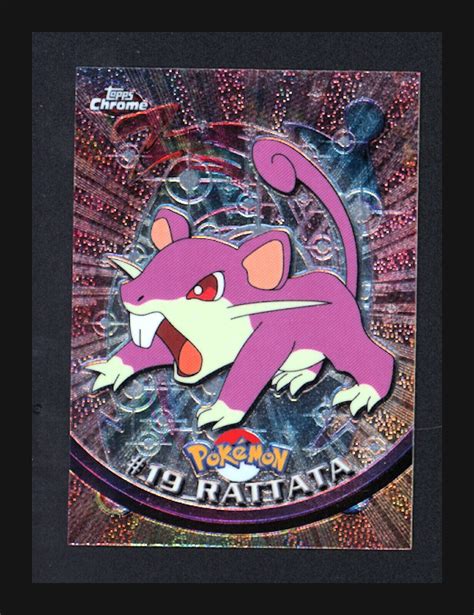 2000 Base Topps Chrome Pokemon Rattata 19 Series 1 TV Animation Ed EBay