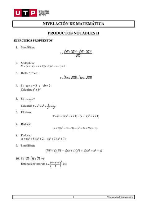 S09 S2 Resolver Ejercicios Matematicas UTP Studocu