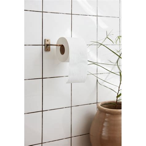 Porte Papier Toilette Mural Metal Laiton Dore Ib Laursen