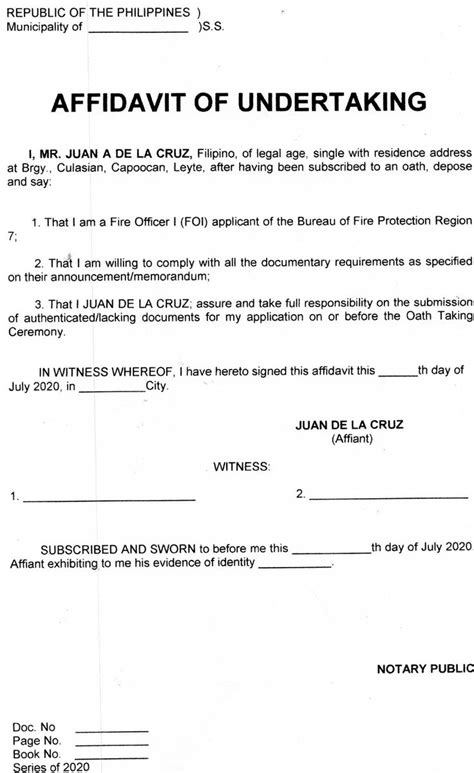 Legal Undertaking Template Legal Templates Contract Template