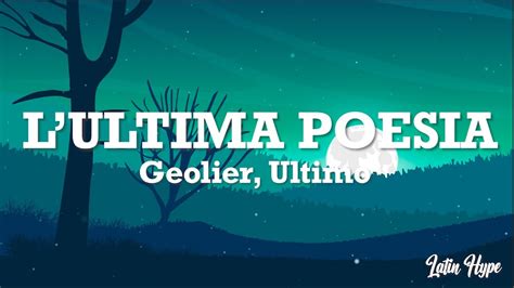 Lultima Poesia Geolier Ultimo Testo Lyrics Youtube