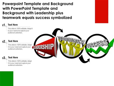 Template With Template With Leadership Plus Teamwork Equals Success