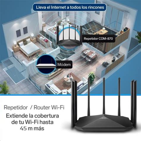 Repetidor Router Wifi Ghz Ghz Hasta Mts Cobertura