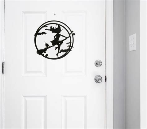 Halloween Witch Wreath Acrylic Door Sign Halloween Door - Etsy