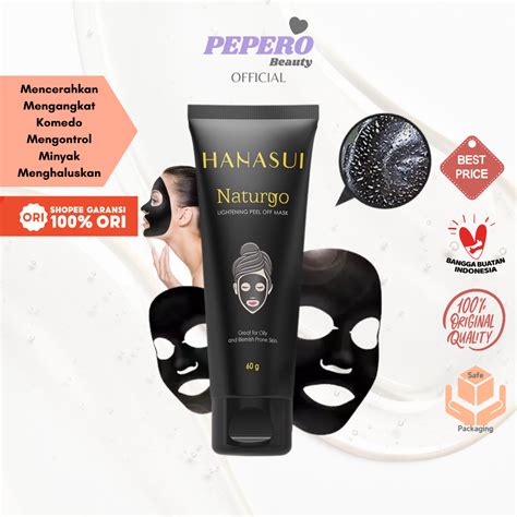 Jual HANASUI Naturgo Lightening Peel Off Mask Tube 60g Masker Lumpur