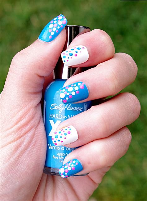 Dippin Dots Dots Nails Blue Nails Polka Dot Nails