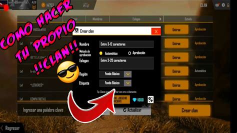 Como Crear Tu Propio Clan En Free Fire Sin Gastar Diamantes Solamente
