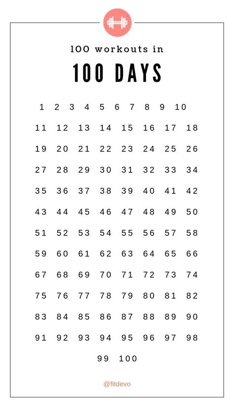 30 Day Countdown Printable