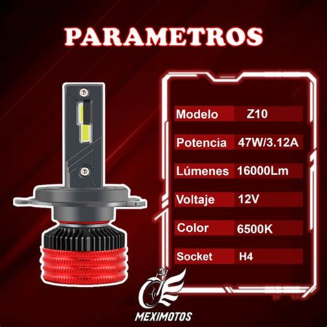 Foco Faro Hyper Led Premium Csp 16000lm H4 Motocicleta 1 Pz Envío gratis