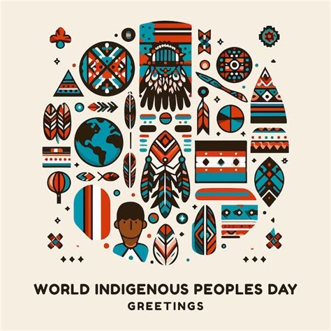 Premium Vector World Indigenous Day Greetings Design With Icon