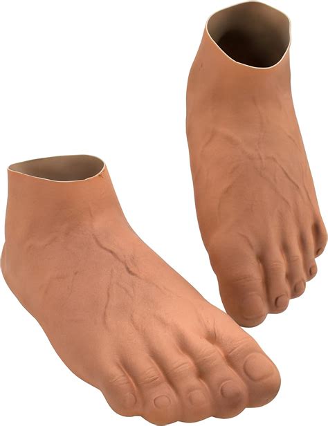 Nicky Bigs Novelties Adult Jumbo Bare Feet Slippers Funny Giant Caveman Foot Shoes