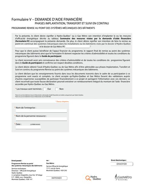 Remplissable En Ligne Formulaire V Demande Daide Financire Phases