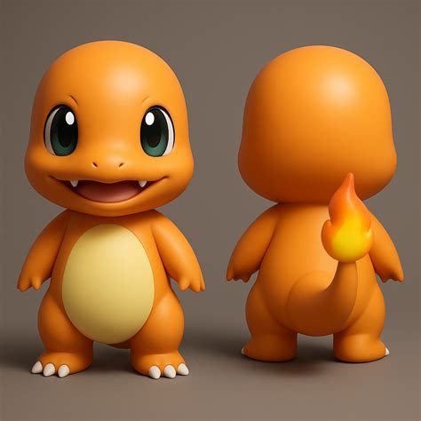 charmander chibi pokemon fan art  modelfree stl file