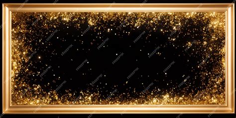 Premium AI Image | a frame with a gold border and a black background with a gold border.