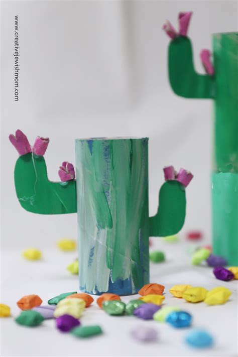 Toilet Paper Tube Cactus Craft Creative Jewish Mom