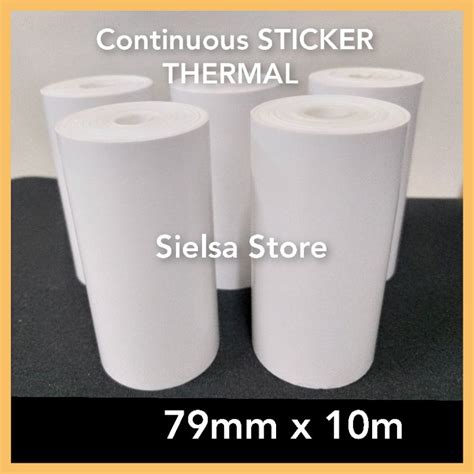 Jual Kertas Stiker Printer Thermal 80mm X 10 Meter Continuos Label