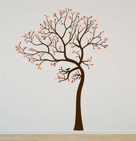 Big Tree With Bird Wall Decal Deco Art Sticker Mural Etsy