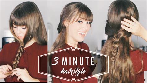 3 Minute Hairstyle The Easiest Hairstyle You Ll Ever Do Youtube