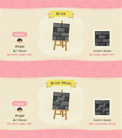 Acnh Black Brick Custom Path Design Animal Crossing Wild World Qr