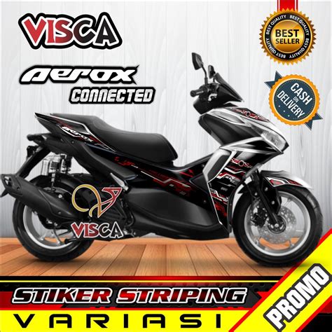 Jual Stiker Striping Aerox Connected Variasi Hayabusa Hitech