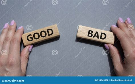 Good Or Bad Symbol Concept Word Good Or Bad On Wooden Blocks