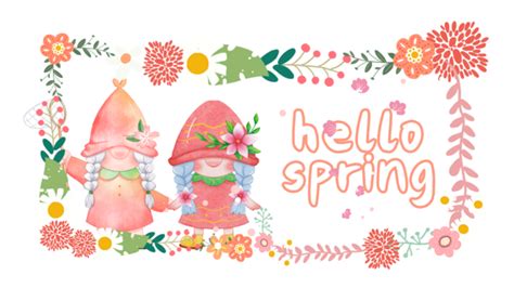 Spring Gnome Png Image Pink Spring Gnome Gnome Spring Cute Gnome